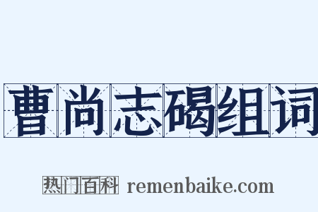 曹尚志碣组词是什么意思的图片